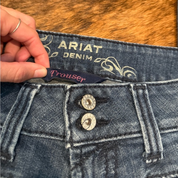 Ariat Trouser Mid Rise Stretch Entwined Wide Leg Jean 27L - Picture 3 of 5